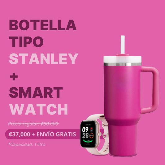COMBO RELOJ INTELIGENTE JR-FT5 Plus + BOTELLA TÉRMICA