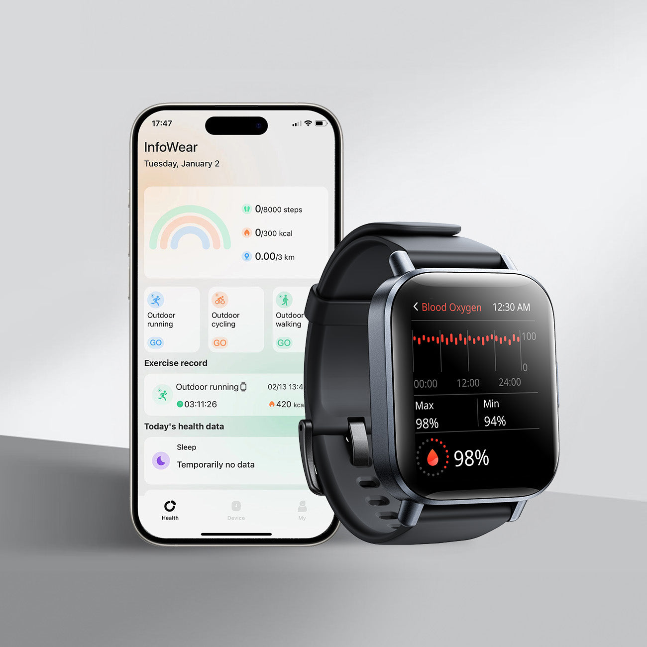 Reloj inteligente JOYROOM JR-FT3S Negro