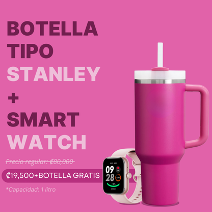 COMBO RELOJ INTELIGENTE JR-FT5 Plus + BOTELLA TÉRMICA