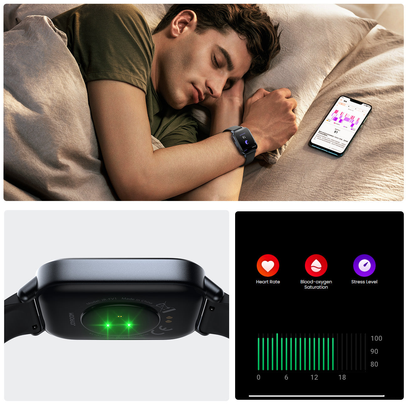 Reloj inteligente JOYROOM JR-FT3S Negro