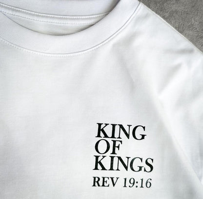 Camisa Salatiel Blanca con Mensaje de Fe